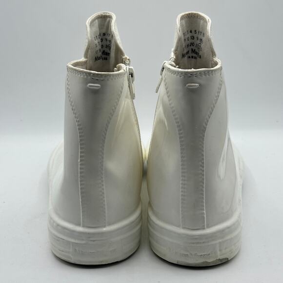 MAISON MARGIELA Stereotype High Lacquered Sneakers White Converse Sz 44 / US 10 - Picture 5 of 11